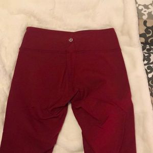 Wine/red colored Lululemon leggings!